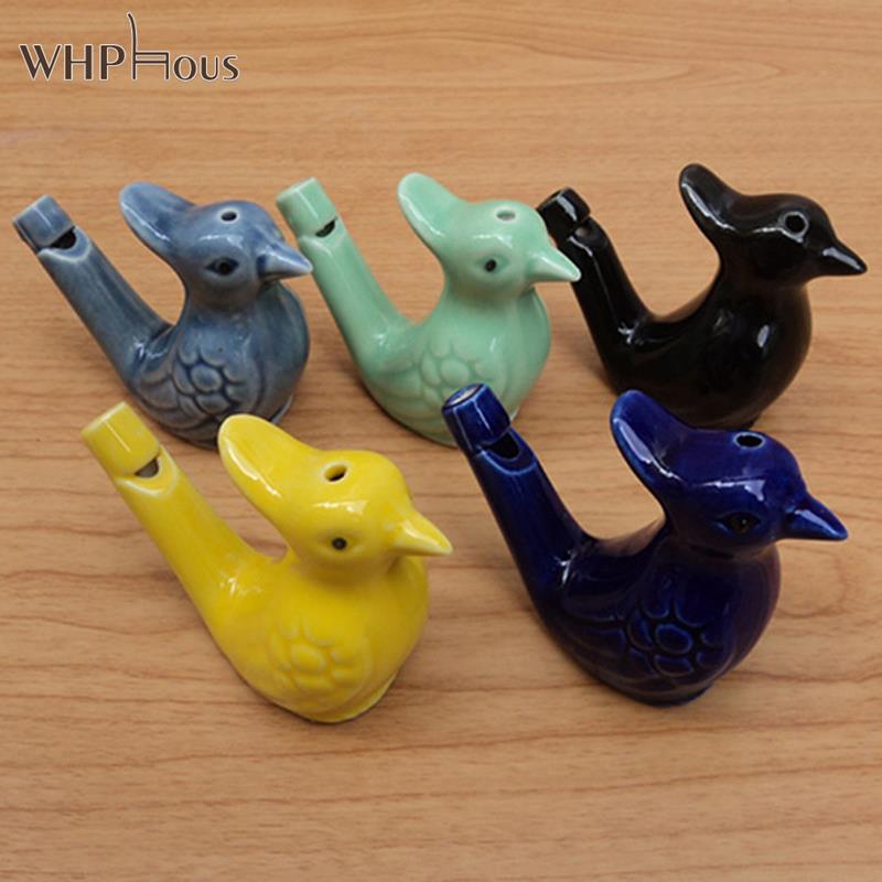Musical Instrument In Drawing - Coloured Drawing Ceramic Water Bird Whistle