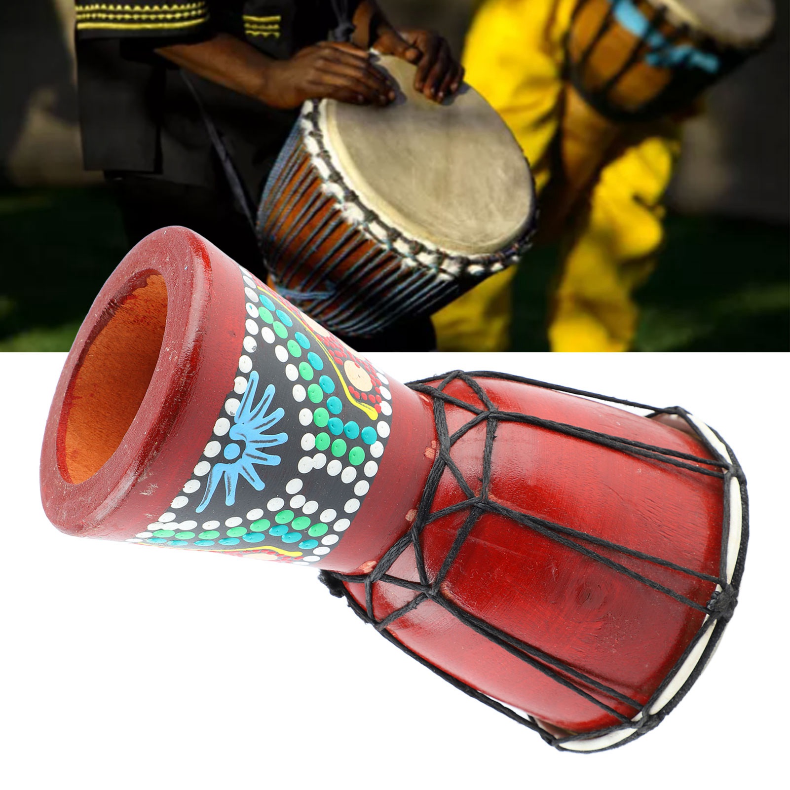 Djembe Hand Drum - African Drum 5in Wooden Djembe Hand
