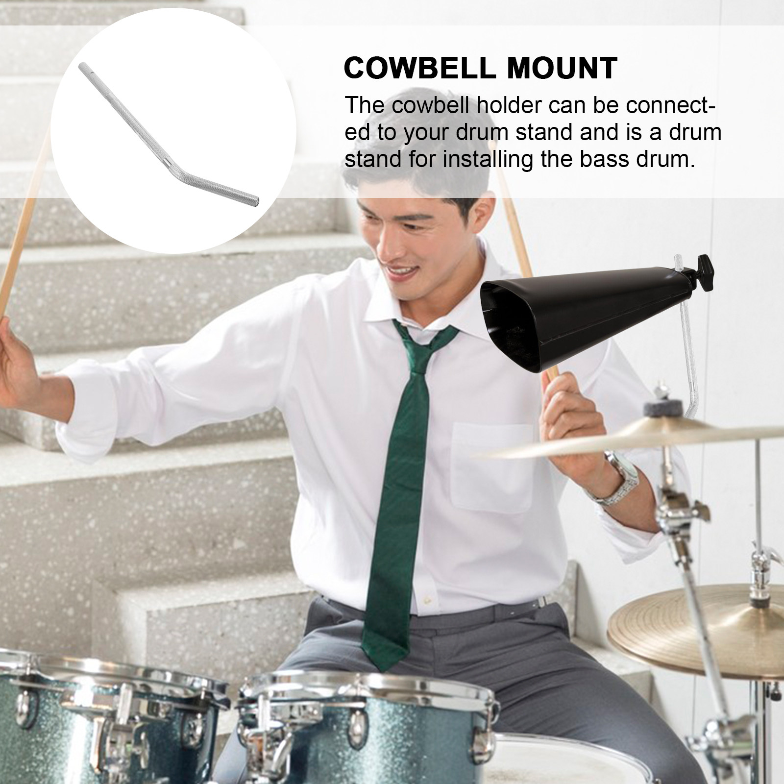Musical Instrument Set - Metal Cowbell Bracket High Hardness Cowbell
