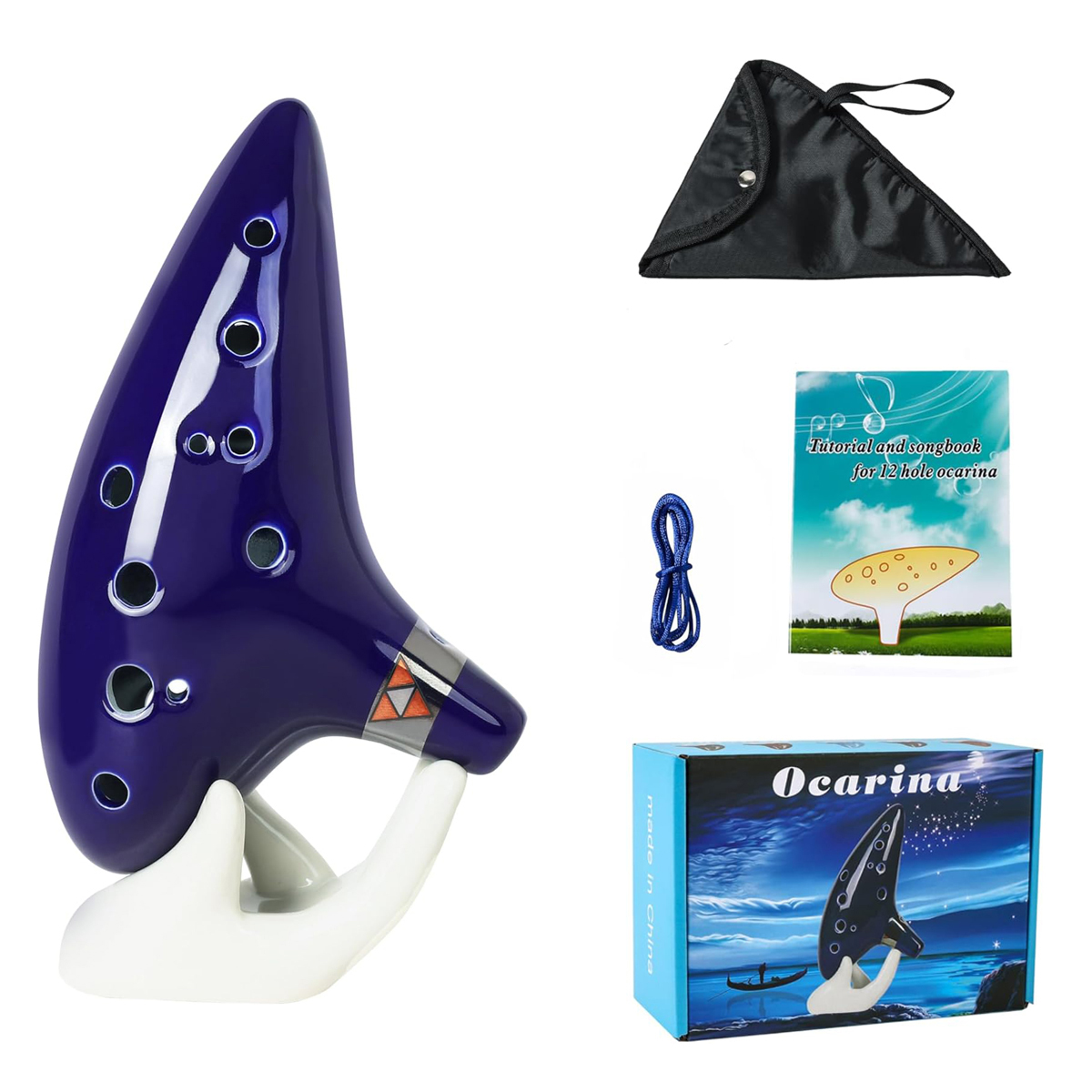 Musical Instrument Book - New 12-Tone Alto C Ceramic Ocarina,