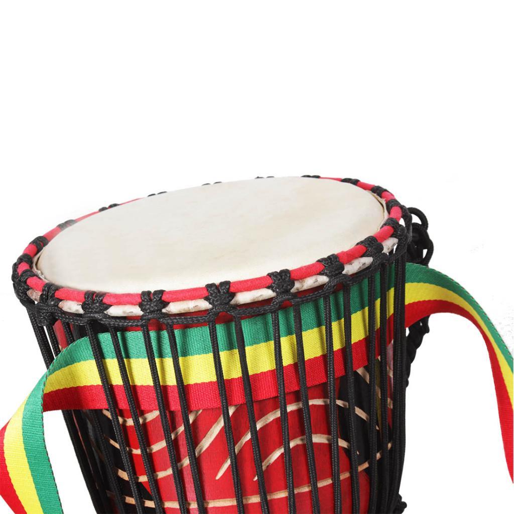 Djembe Hand Drum - Tricolor Djembe Africa Hand Drum Strap
