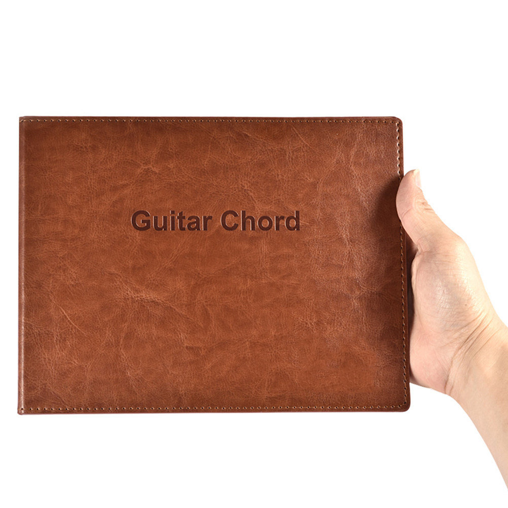 Musical Instrument Book - 1Pcs Guitar Chord Book Brown PU