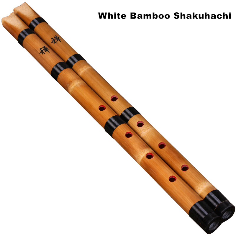 Musical Instrument Irish - Handmade Natural White Bamboo Shakuhachi Chiba