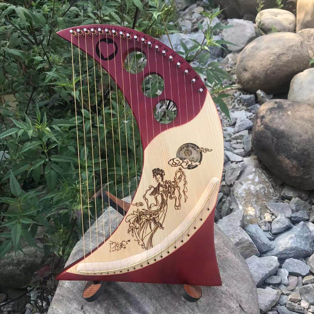 Vintage Solid Wood 19/24 Strin - Musical Instrument Harp 评论和价格