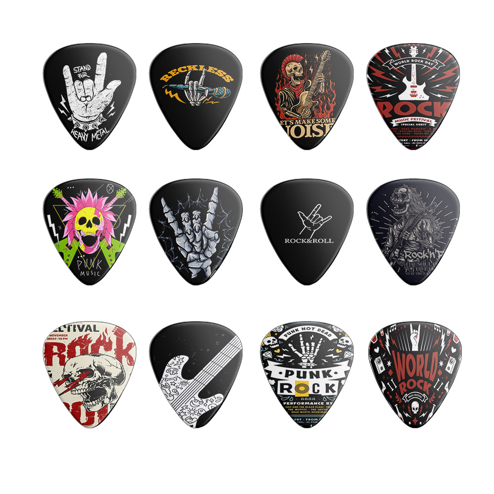 12 Pieces Guitar Picks 0.46mm  - Musical Instrument Art 评论和价格