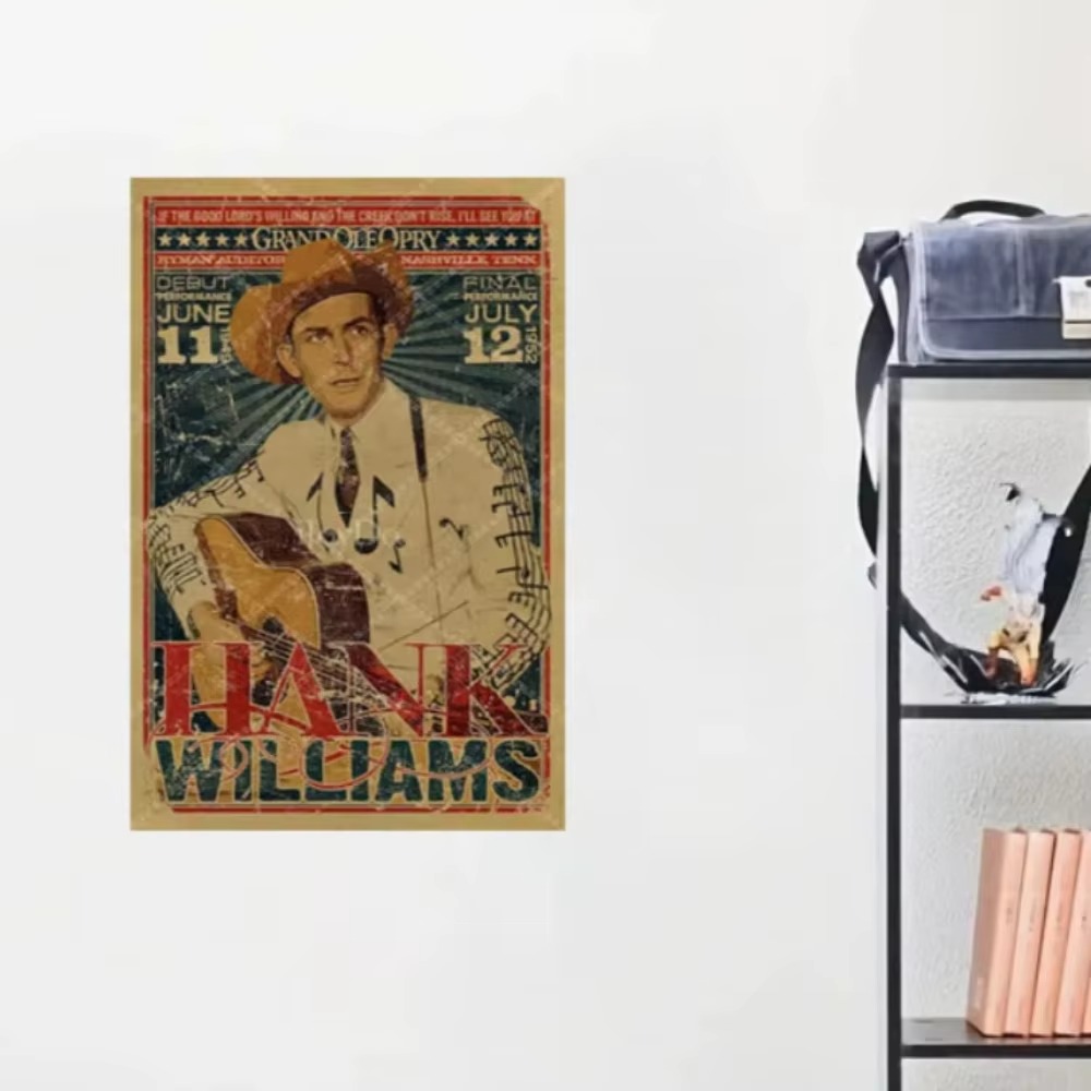 Hank Williams Metal Sign Retro - Musical Instrument Sign 评论和价格