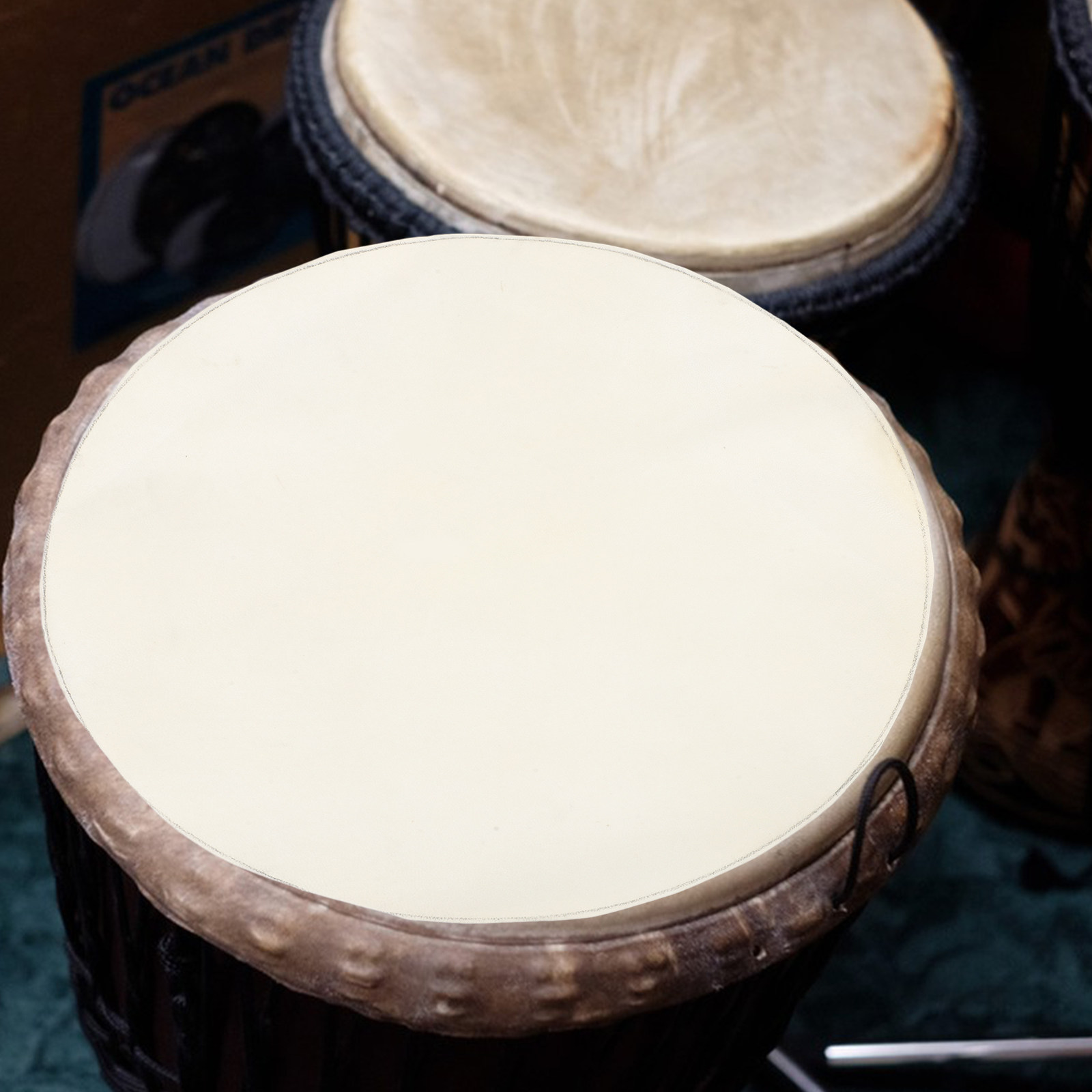 2Pcs Goatskin Drum Head 40Cm A - Djembe Hand Drum 评论和价格