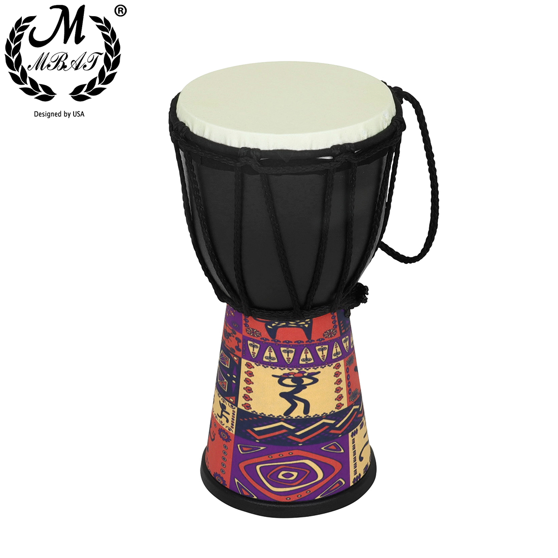 M MBAT 4-Inch Djembe Drum ABS  - Djembe Hand Drum 评论和价格