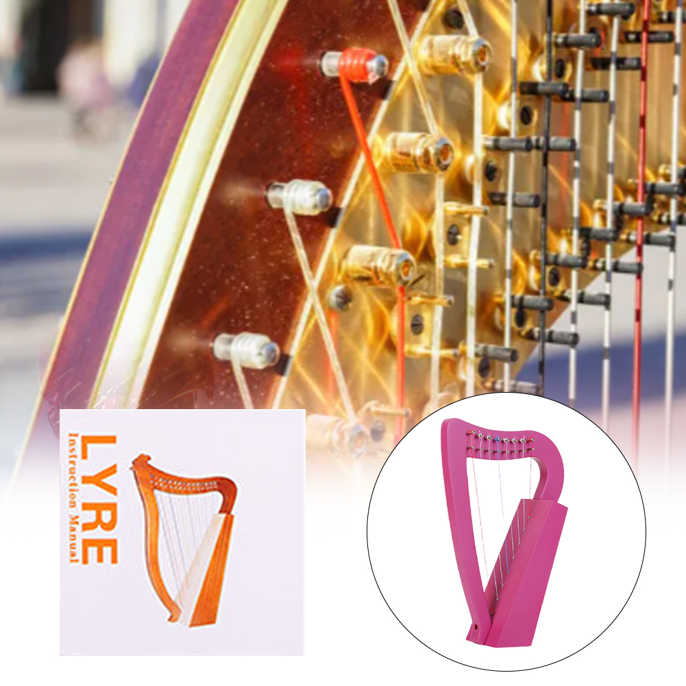 8 Strings Lyre Harp Solid Wood - Musical Instrument Harp 评论和价格