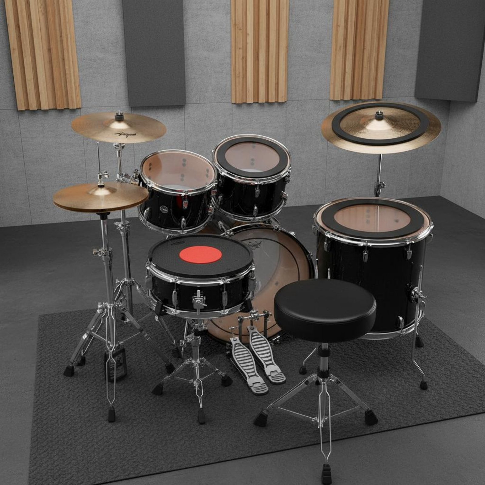 Rubber Drum and Cymbal Mutes N - Musical Instrument Set 评论和价格