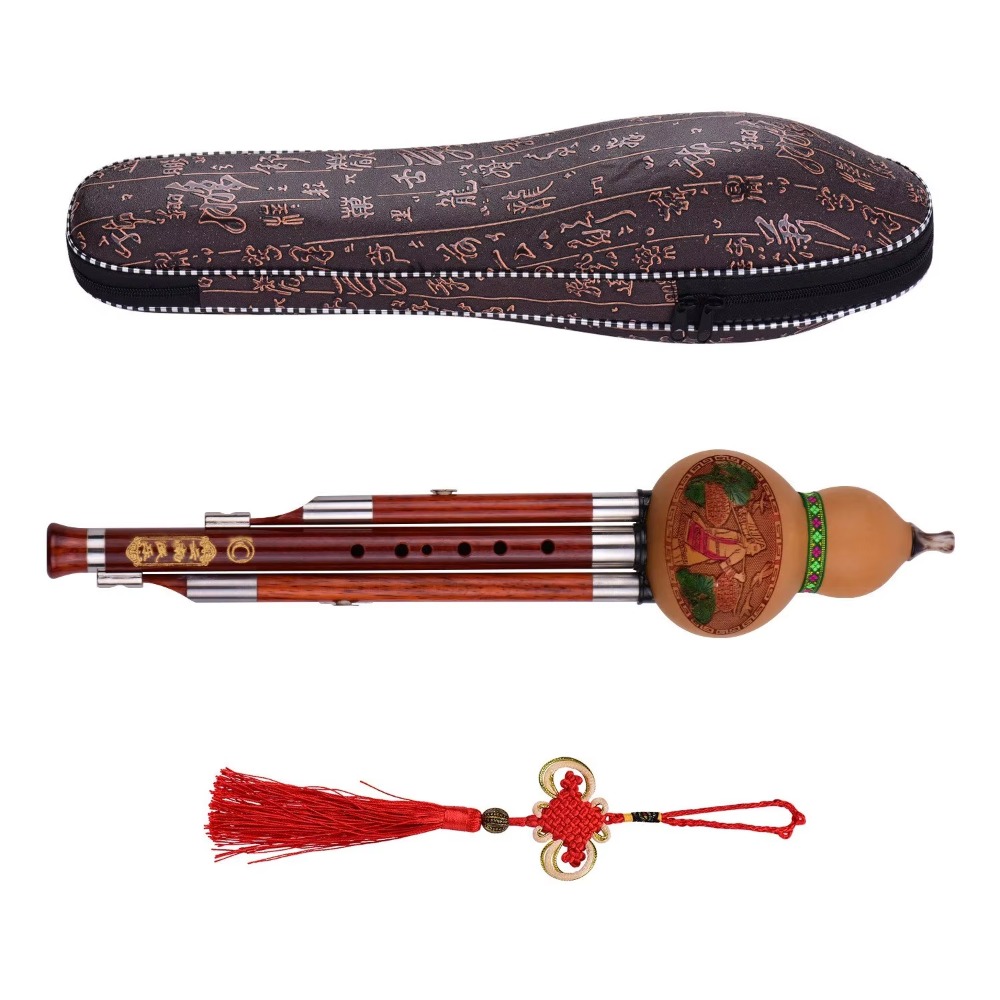 3-Tone C Key Hulusi Gourd Flut - A Musical Instrument With Keys 评论和价格
