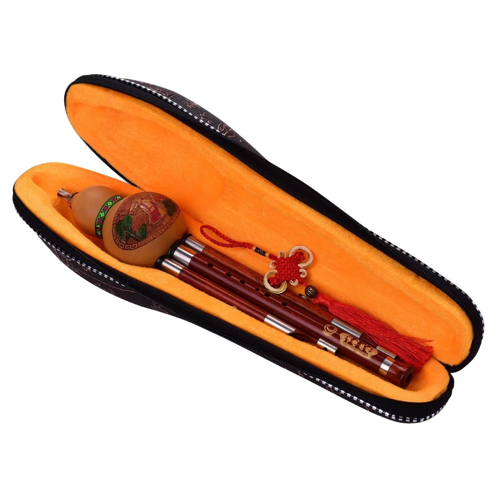 3-Tone C Key Hulusi Gourd Flut - A Musical Instrument With Keys 评论和价格