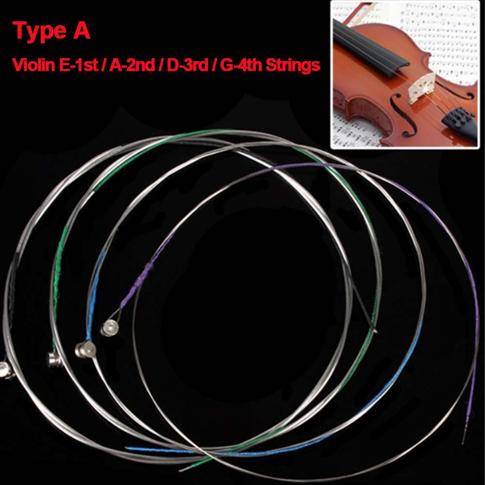 4pcs/set Violin Strings E-A-D- - Musical Instrument Set 评论和价格