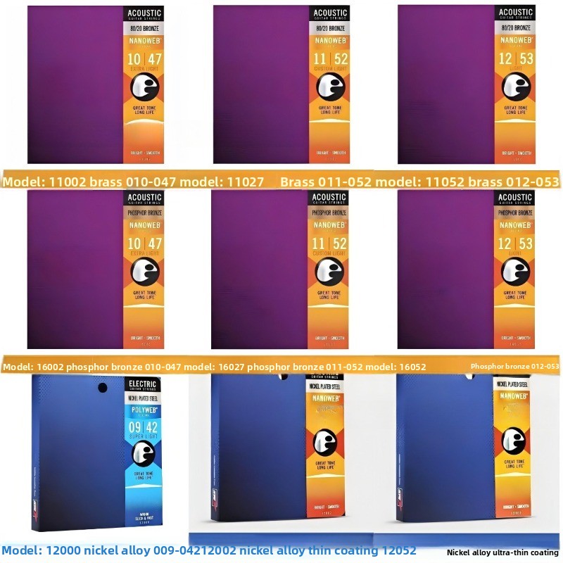 Coated Acoustic Guitar Strings - Musical Instrument Set 评论和价格