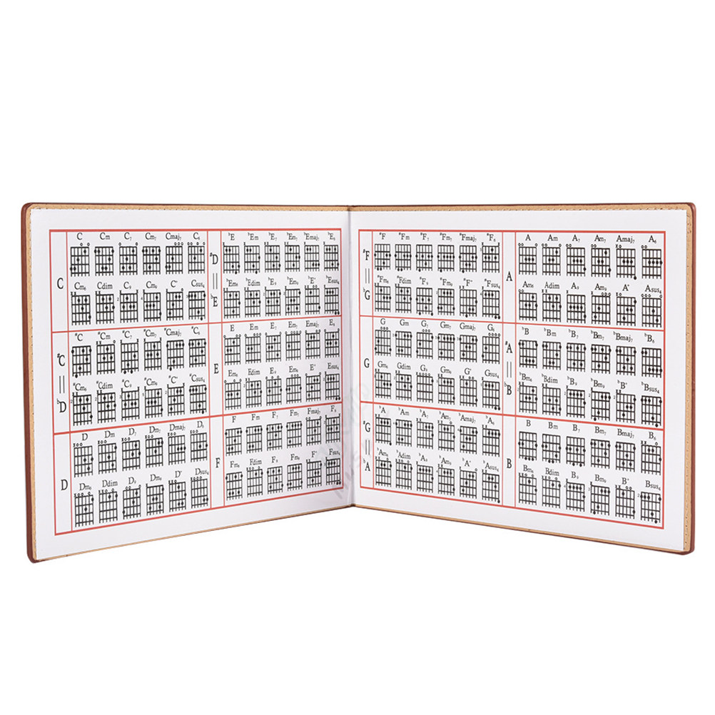 1Pcs Guitar Chord Book Brown P - Musical Instrument Book 评论和价格