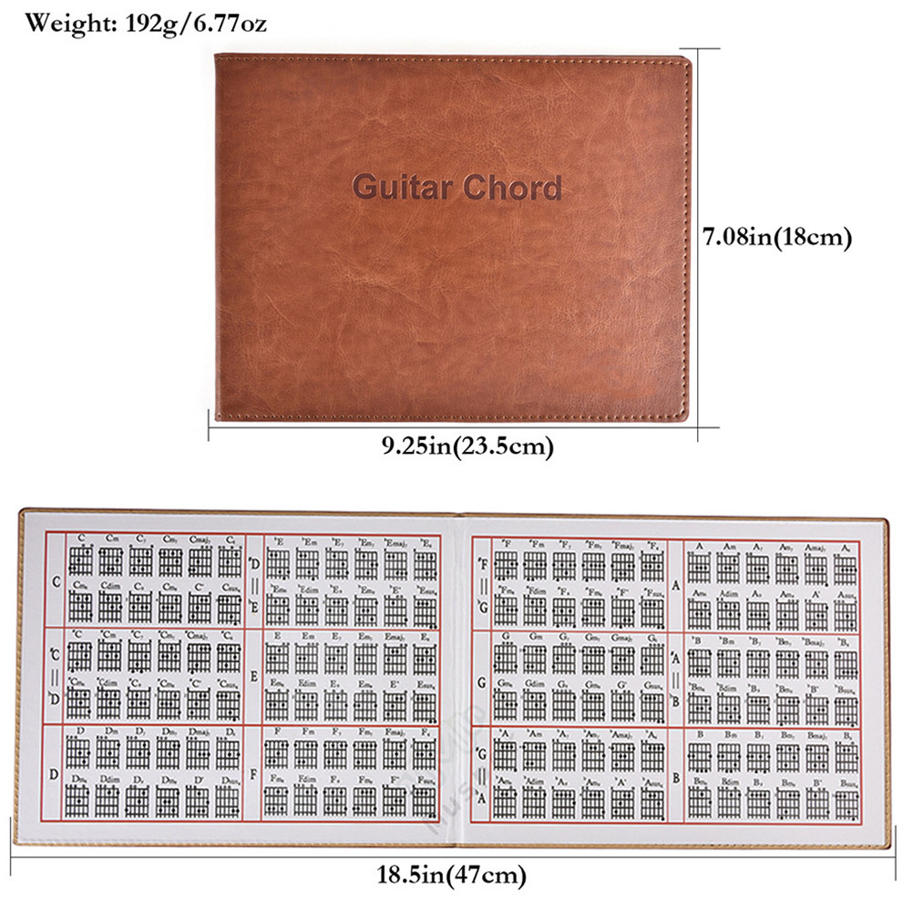 1Pcs Guitar Chord Book Brown P - Musical Instrument Book 评论和价格
