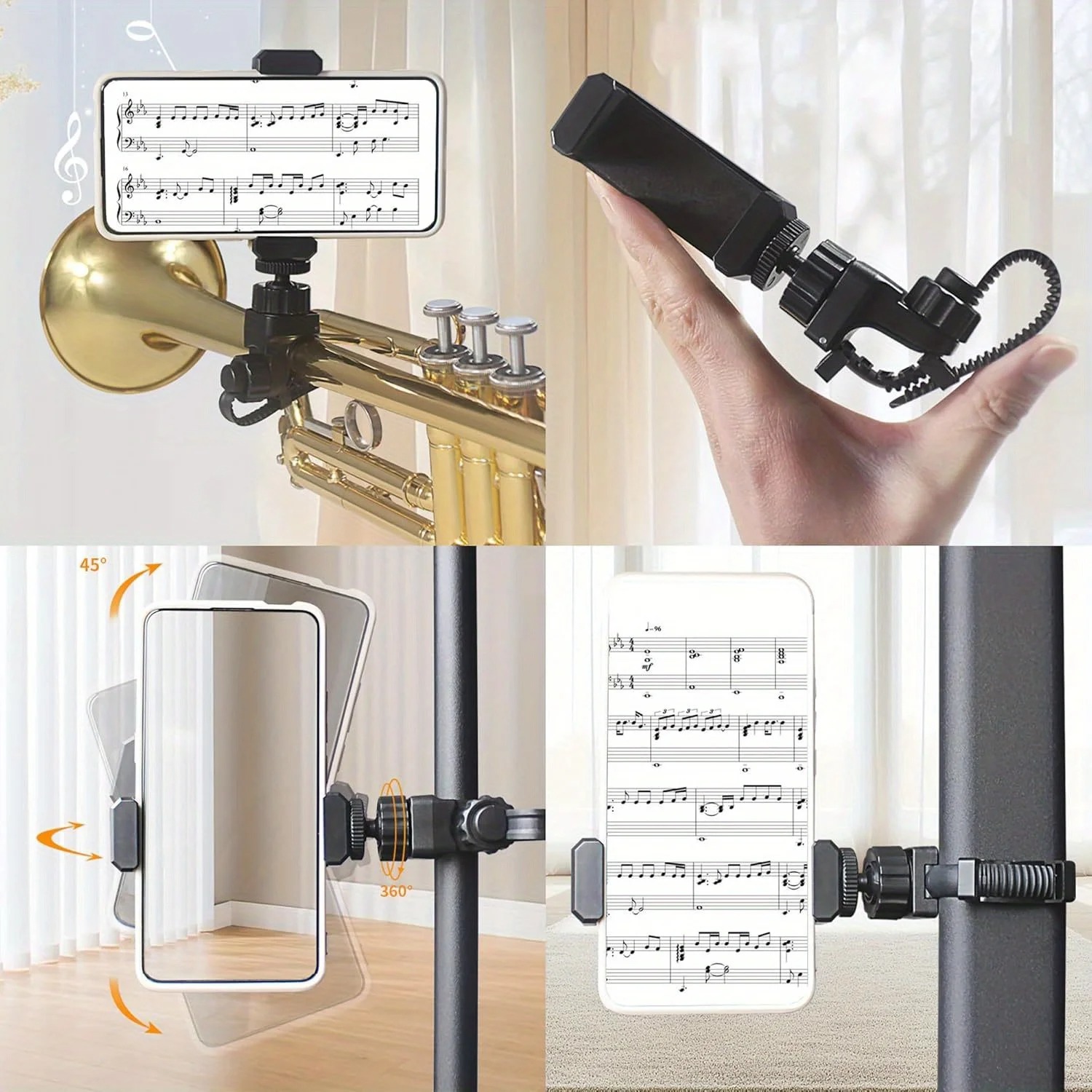 Metal Music Lyre Clip Phone St - Musical Instrument Harp 评论和价格