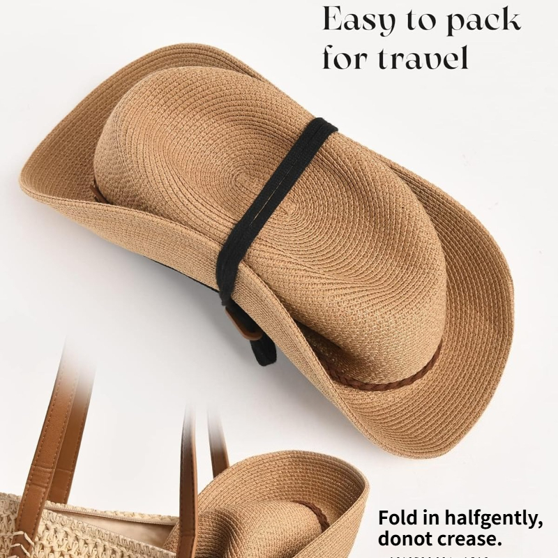 1pc Summer Straw Beach Sun Hat - Musical Instrument Jazz 评论和价格
