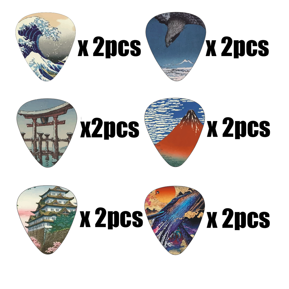 New 12pcs/set  Guitar Picks -  - Musical Instrument Art 评论和价格
