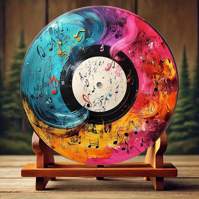 Colorful Vinyl Record Music No - Musical Instrument Sign 评论和价格