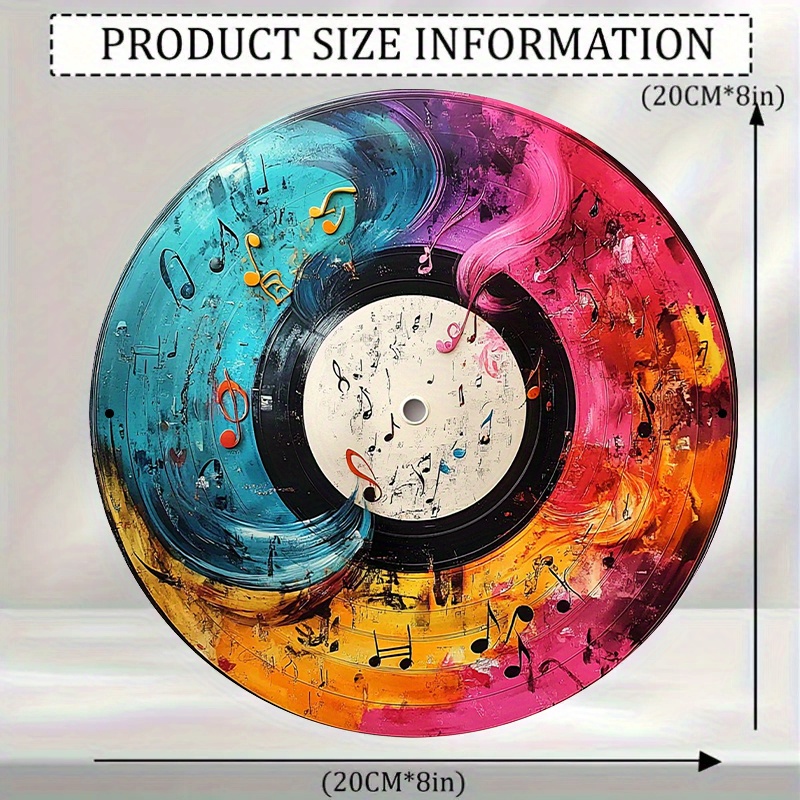 Colorful Vinyl Record Music No - Musical Instrument Sign 评论和价格