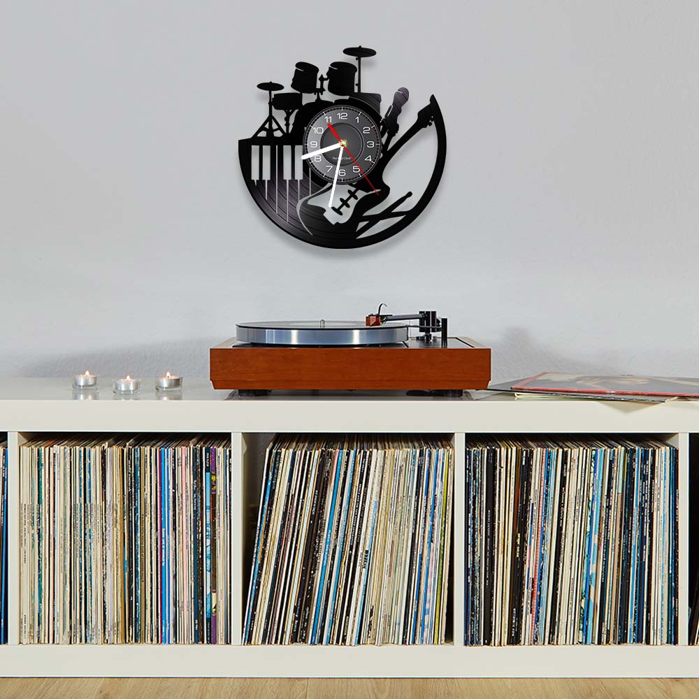 Electric Guitar Drum Rack Set  - Musical Instrument Sign 评论和价格