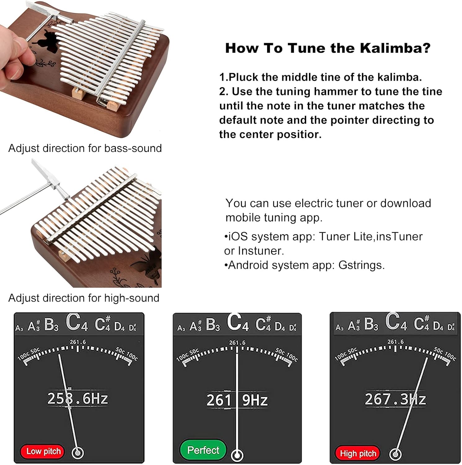 Kalimba 21 Keys Thumb Piano, N - A Musical Instrument With Keys 评论和价格