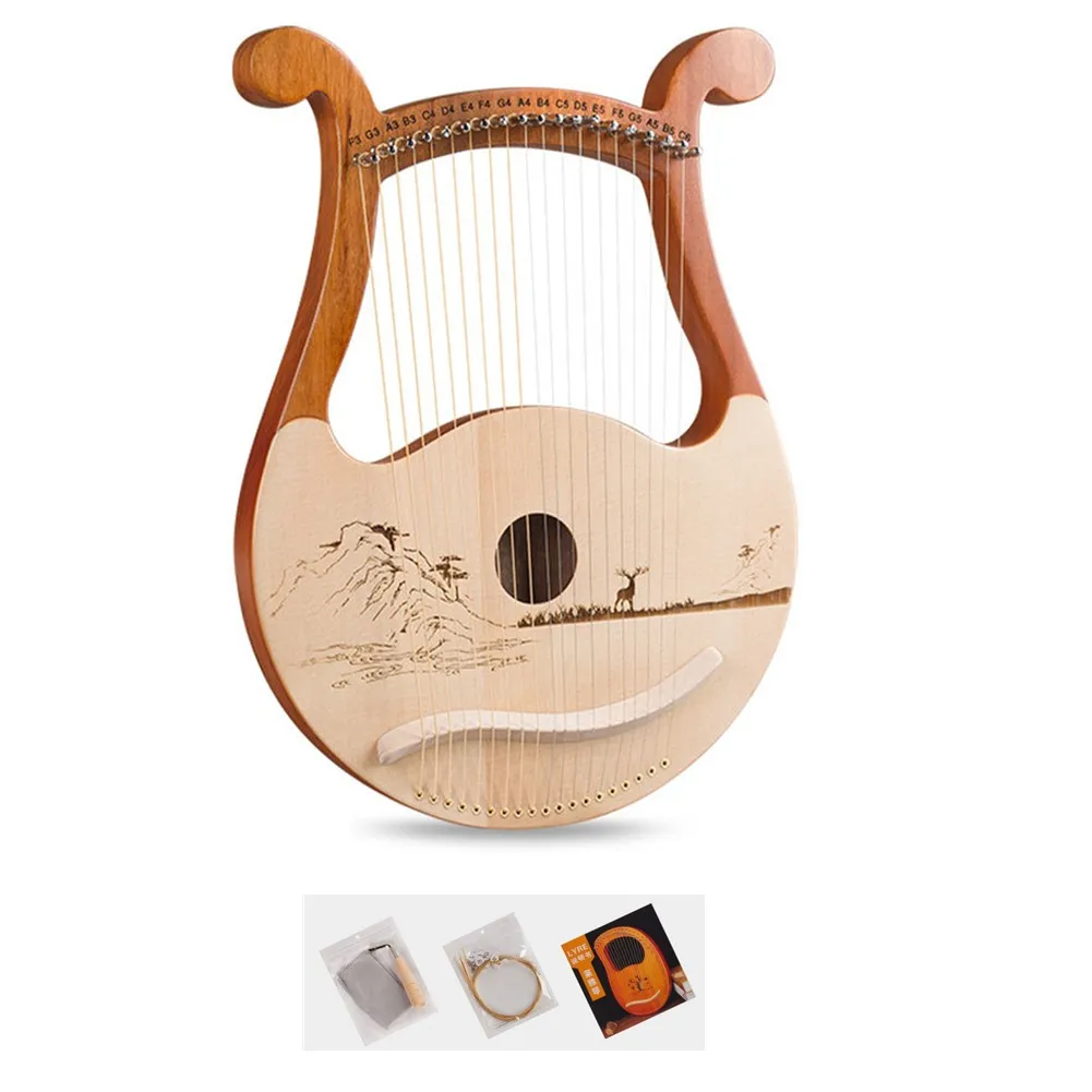 High Quality 19 String Lyre Ha - Musical Instrument Harp 评论和价格